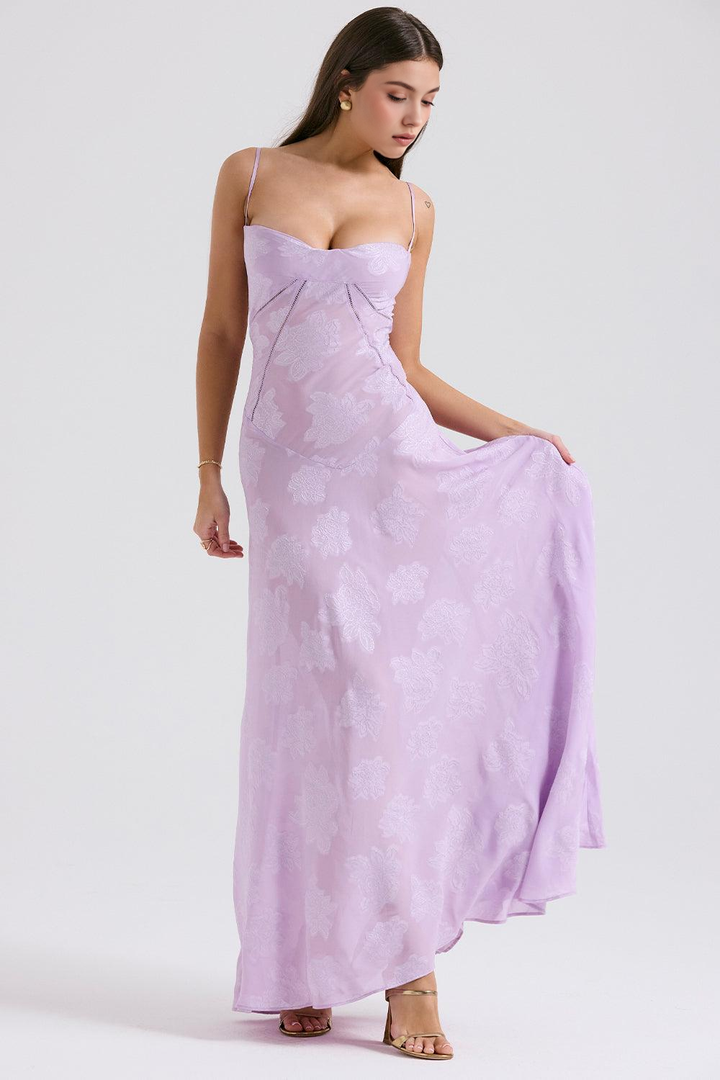 Vivienne | Elegante gebloemde maxi jurk