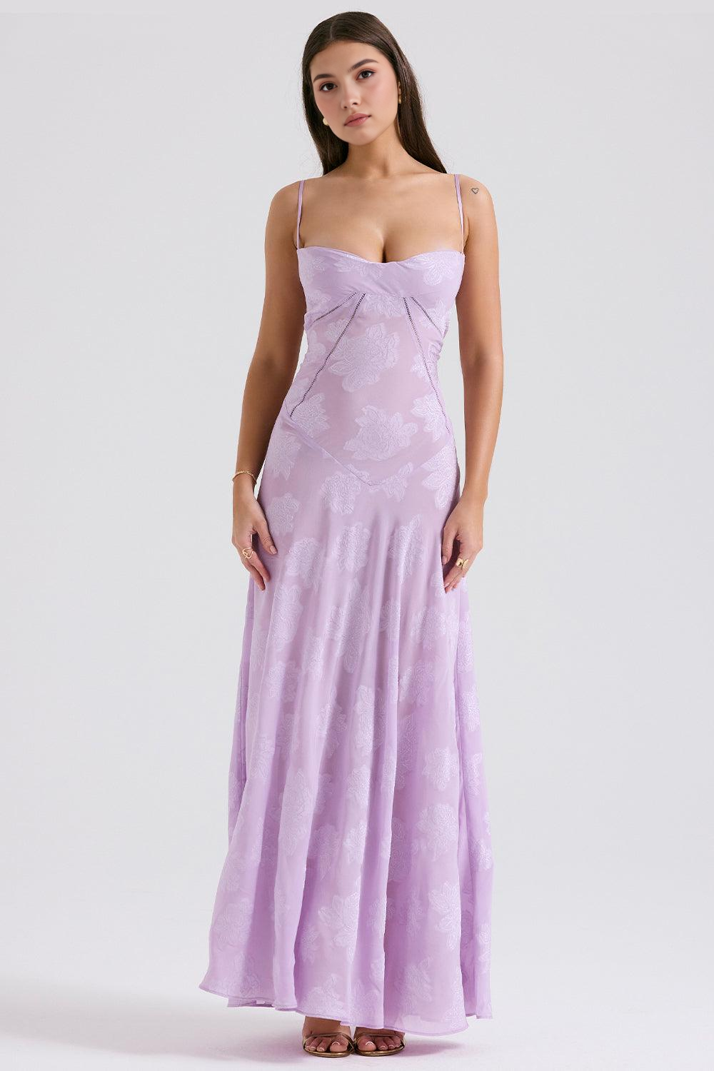 Vivienne | Elegante gebloemde maxi jurk