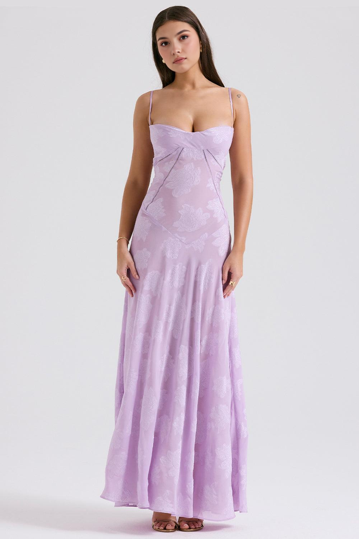 Vivienne | Elegante gebloemde maxi jurk