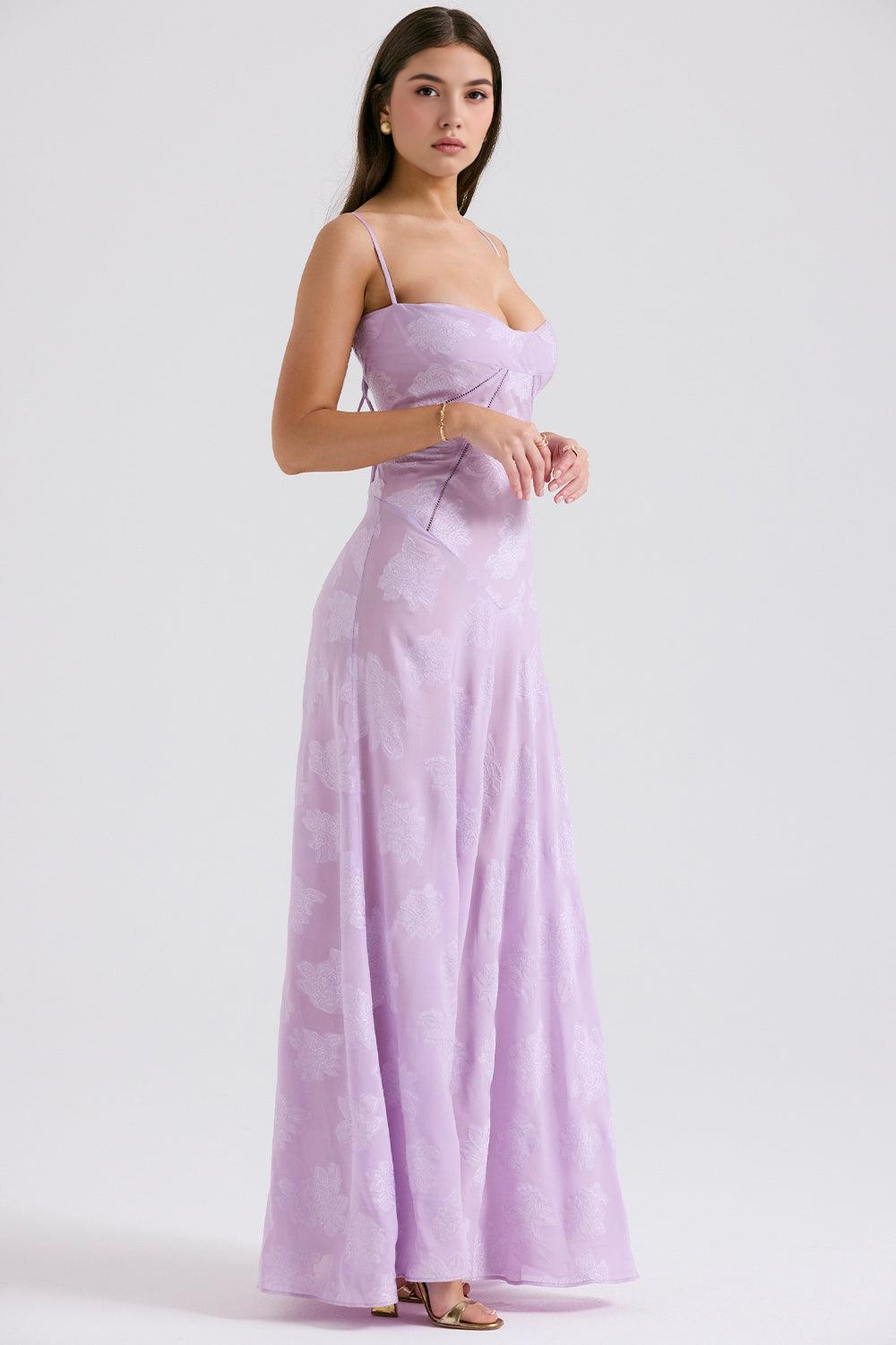 Vivienne | Elegante gebloemde maxi jurk