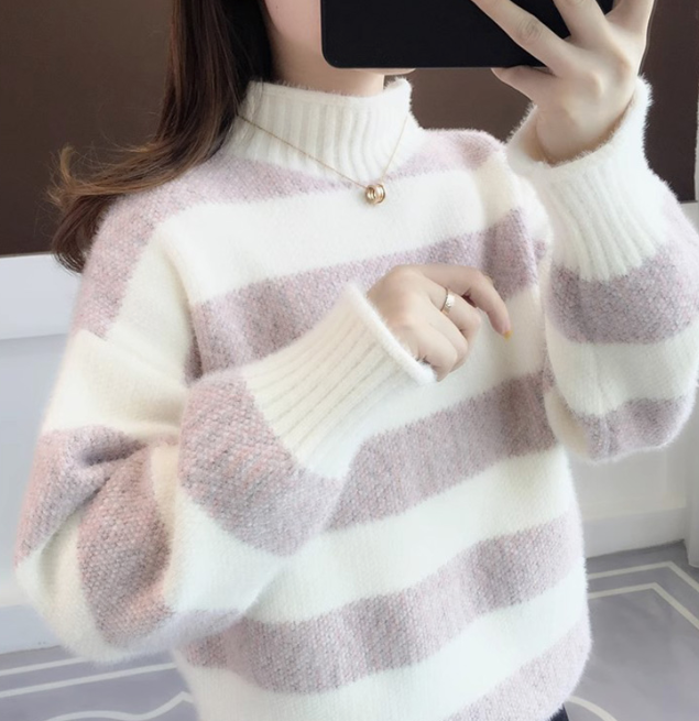 Nerissa | Wit gestreepte coltrui