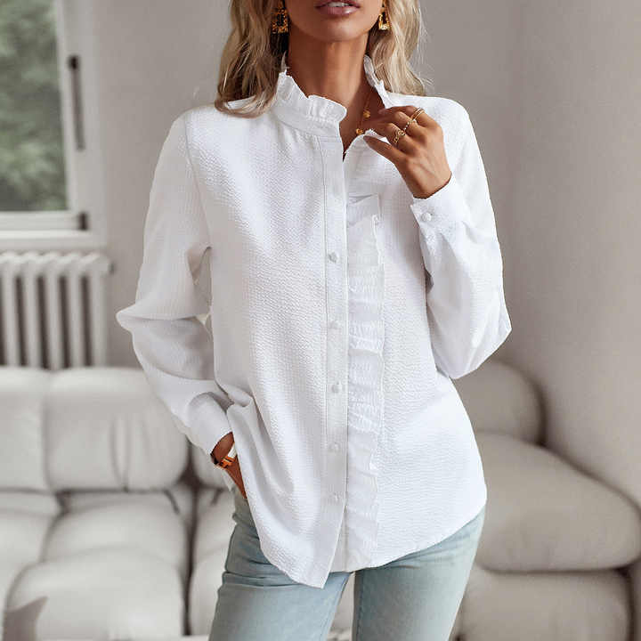 Edith | Elegante blouse met romantische ruches
